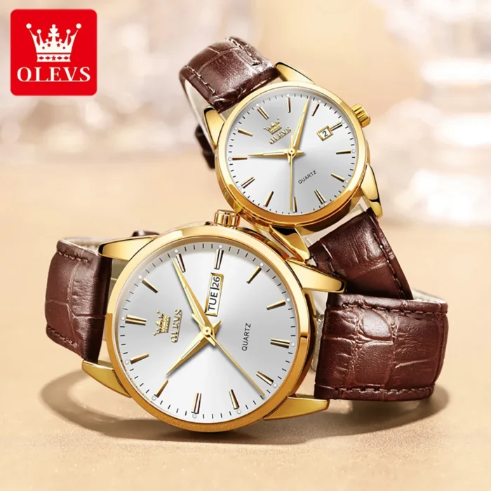 Olevs 6898 Couple Watch Price in Bangladesh